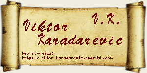 Viktor Karadarević vizit kartica